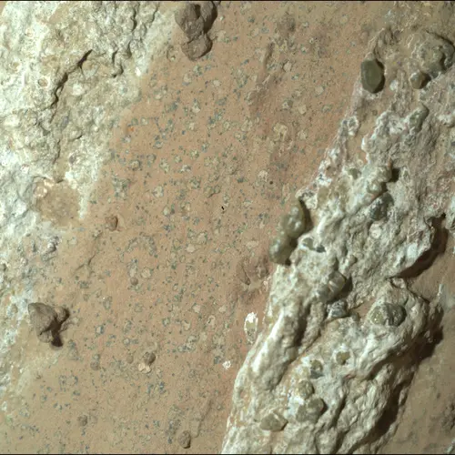 NASA’s Perseverance rover discovered “leopard spots” on a reddish rock nicknamed “Cheyava Falls” in Mars’ Jezero Crater in July 2024. Scientists think the spots may indicate that, billions of years ago, the chemical reactions in this rock could have supported microbial life; other explanations are being considered. NASA/JPL-Caltech