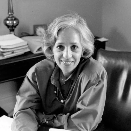 Maxine Singer in her office at Carnegie Institution