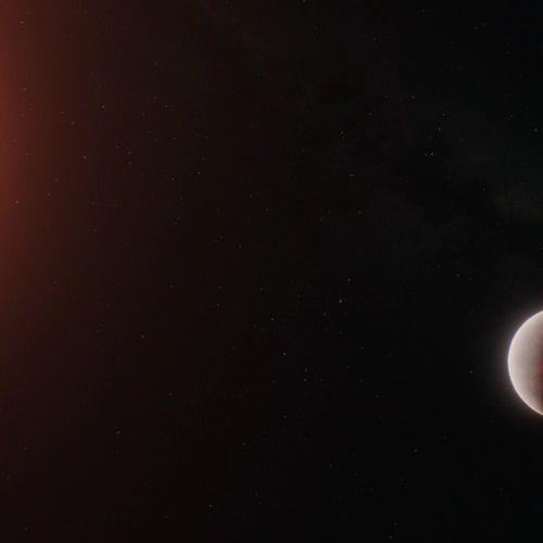 This artist’s concept shows what the ultra-hot super-Earth exoplanet TOI-561 b could look like based on observations from NASA’s James Webb Space Telescope and other observatories. Webb data suggests that the planet is surrounded by a thick atmosphere above a global magma ocean. Credit: NASA, ESA, CSA, Ralf Crawford (STScI)