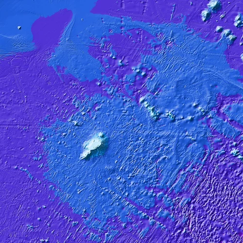 Topographical map of Bermuda 