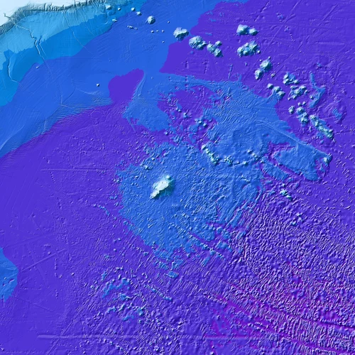 Topographical map of Bermuda 