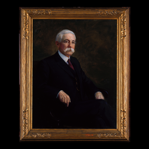 Woodward portrait on a black background