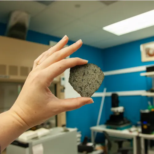 See and touch a meteorite that came from Mars. 